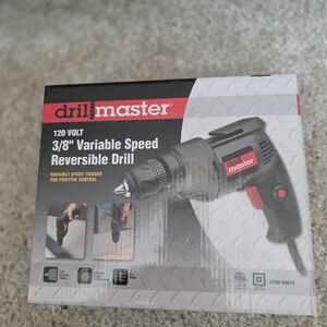 Black and Red Variable Speed Reversible Drill